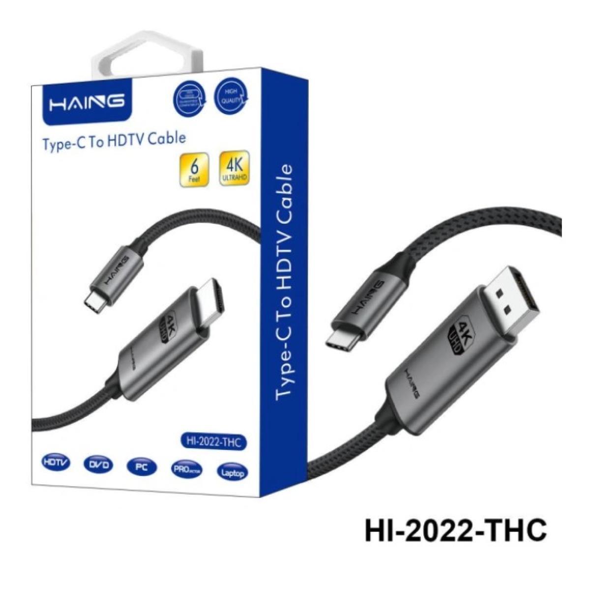 HAING HI-2022-THC-1.8M Type C TO HDTV HDMI Cable 1.8M 60Hz HAING HI-2022-THC-1.8M Type C TO HDTV HDMI Cable 1.8M 60Hz